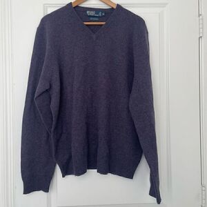 Polo Ralph Lauren 100% Lambswool V-Neck Sweater Men’s Size XL